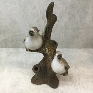 HOWARD PIERCE CERAMIC, "BIRDS ON A TREE" VASE